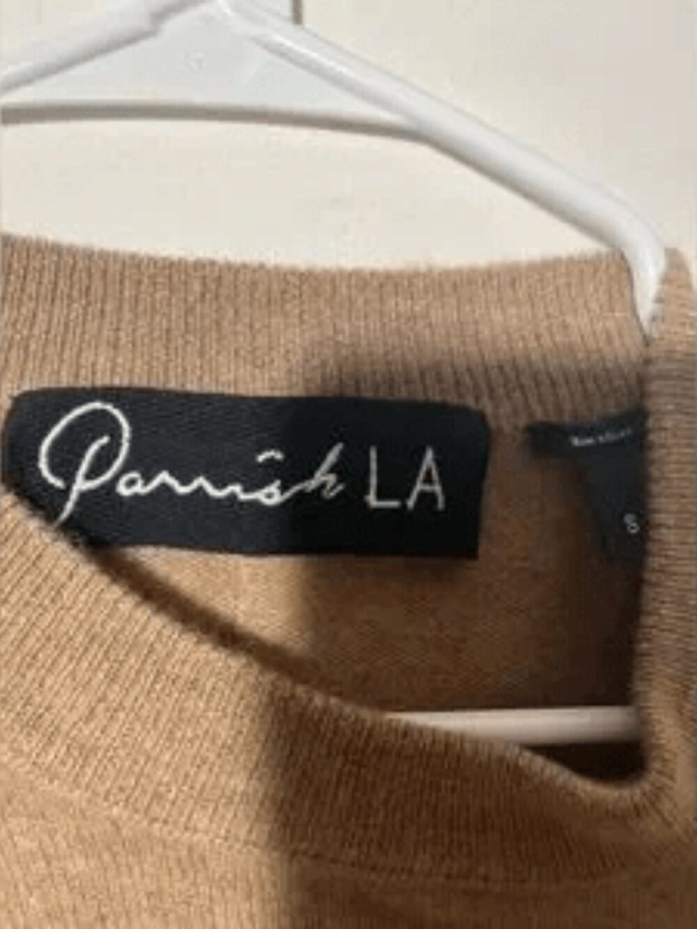 PARRISH LA LONG SLEEVE PULLOVER CREWNECK STRIPED 100% CASHMERE SWEATSHIRT XS - Picture 3 of 6